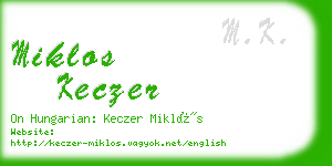 miklos keczer business card